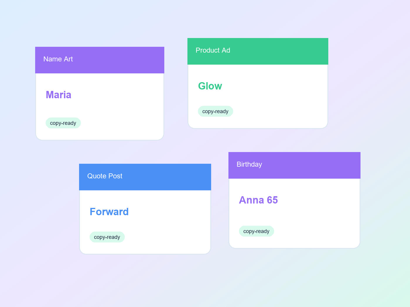 Pastel prompt preview collage